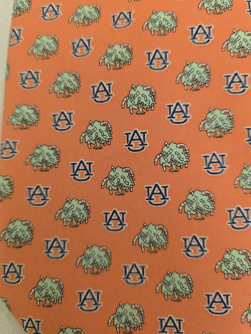 Vineyard Vines Orange Auburn University " Toomer's Corner" Patterned Men's Tie